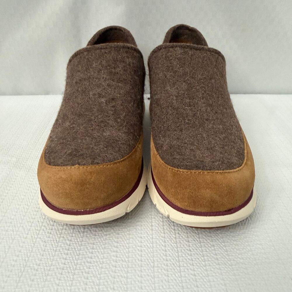 LL Bean Downeast Wool Slip On Shoes Women’s Size 8 M Brown Toasted Coconut - Picture 2 of 11